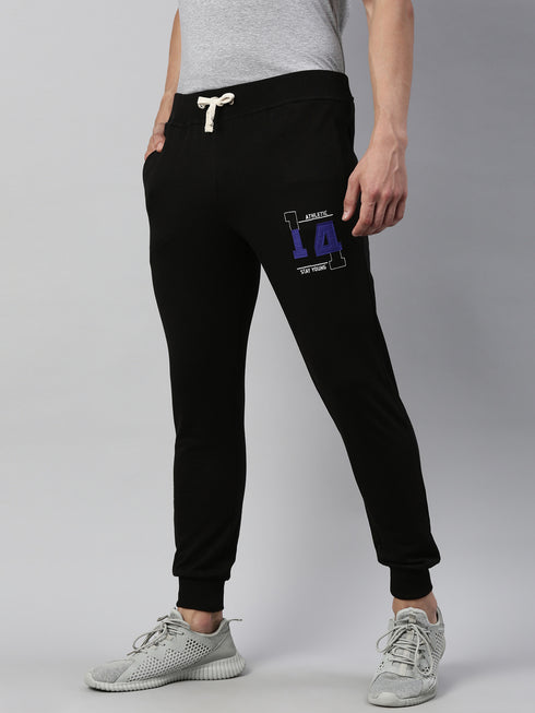 Black Solid Joggers